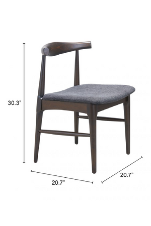   Dark Wooden Dining Chairs (2) | Oroa.com