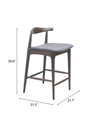   Dark Wooden Counter Stools (2) | Oroa.com