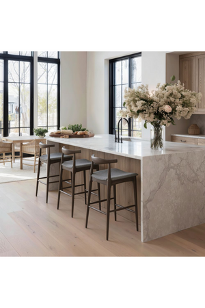   Dark Wooden Bar Stools (2) | Oroa.com