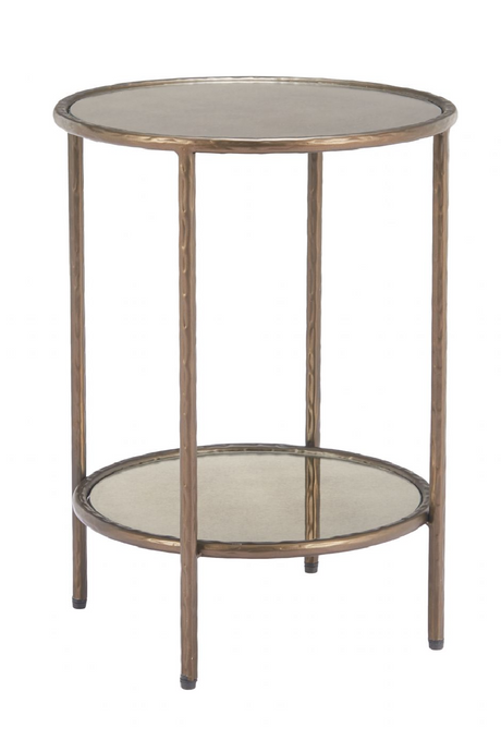   Round Mirror Glass Side Table | Oroa.com