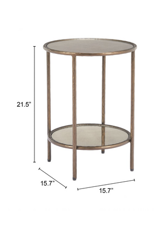  Round Mirror Glass Side Table | Oroa.com