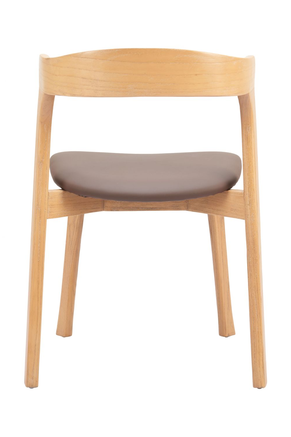   Brown Leather Seat Dining Chairs (2) | Oroa.com