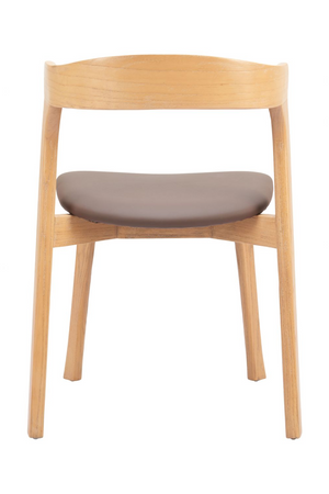   Brown Leather Seat Dining Chairs (2) | Oroa.com