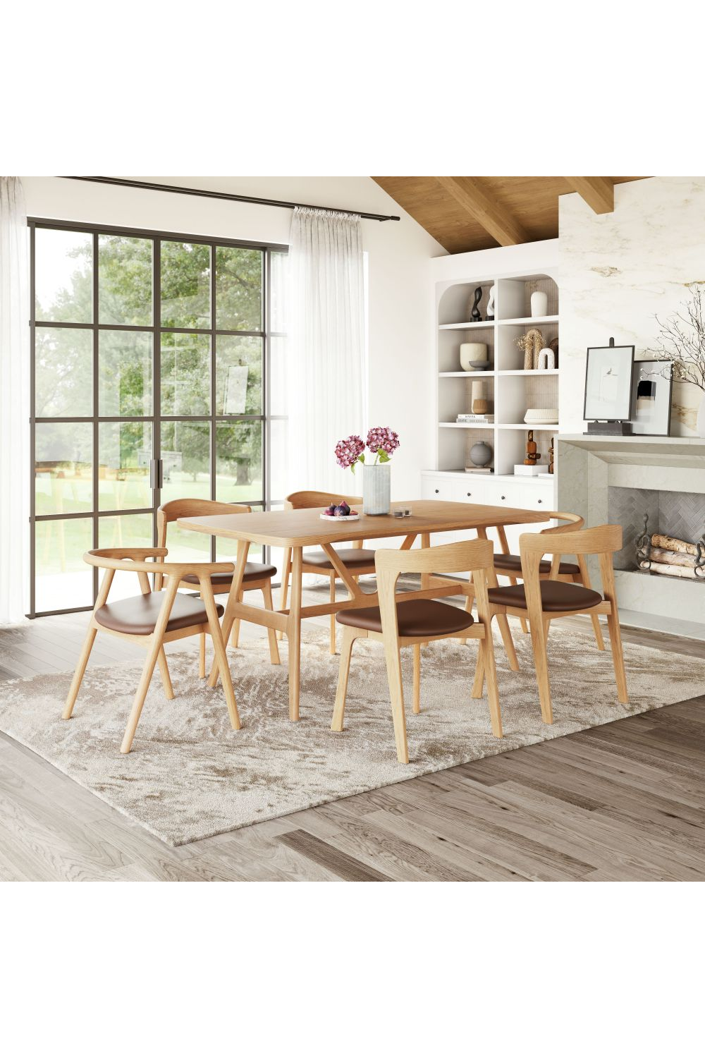   Whitewashed Elm Dining Chairs (2) | Oroa.com