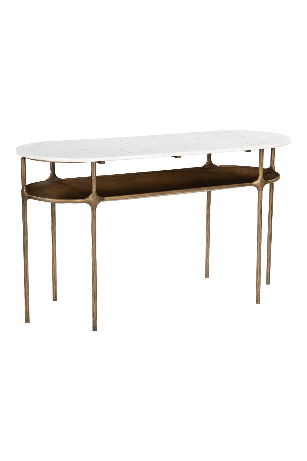   Oval White Marble Console Table | Oroa.com
