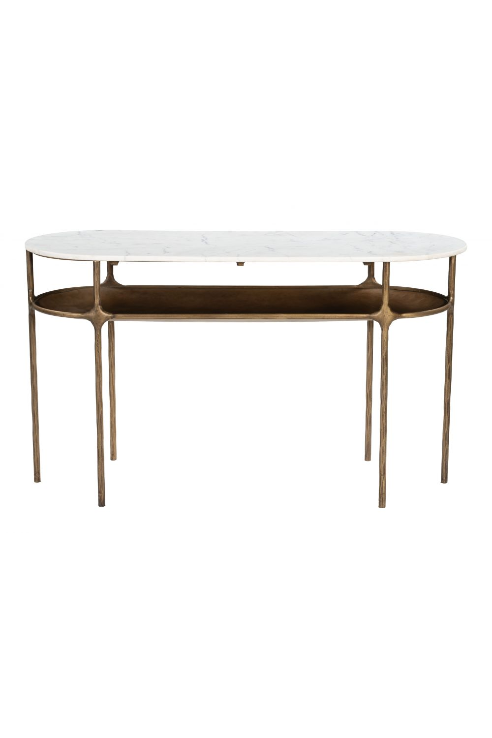   Oval White Marble Console Table | Oroa.com