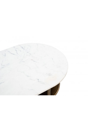   Oval White Marble Console Table | Oroa.com
