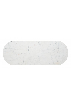   Oval White Marble Console Table | Oroa.com