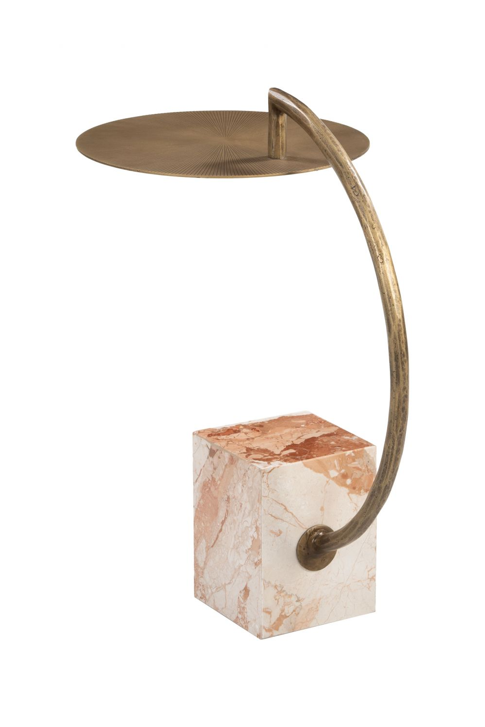   Curved Brass Side Table | Oroa.com