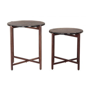  Black Cast Glass Coffee Tabled (2) | Oroa.com