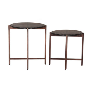   Black Cast Glass Coffee Tabled (2) | Oroa.com