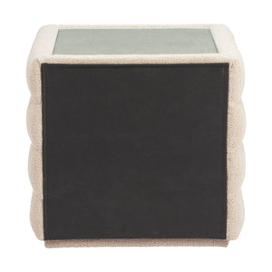   Beige Shearling 2-Drawer Nightstand | Oroa.com