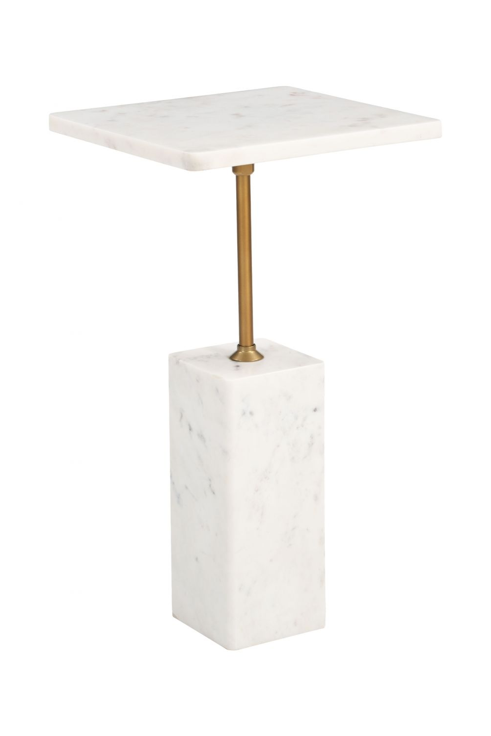   Square White Marble Side Table | Oroa.com