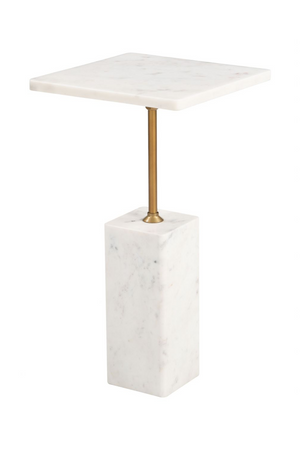   Square White Marble Side Table | Oroa.com