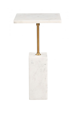   Square White Marble Side Table | Oroa.com