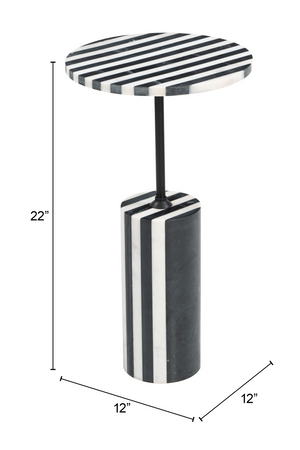   Stripes Marble Side Table | Oroa.com