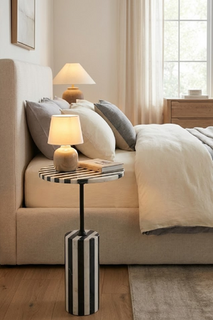   Stripes Marble Side Table | Oroa.com