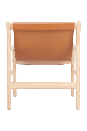   Tan Leather Accent Chair | Oroa.com