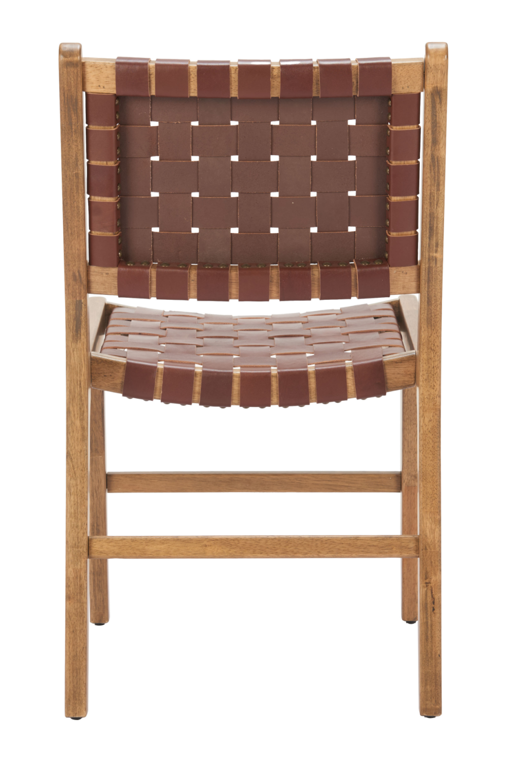   Brown Woven Leather Dining Chair | Oroa.com
