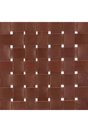   Brown Woven Leather Dining Chair | Oroa.com