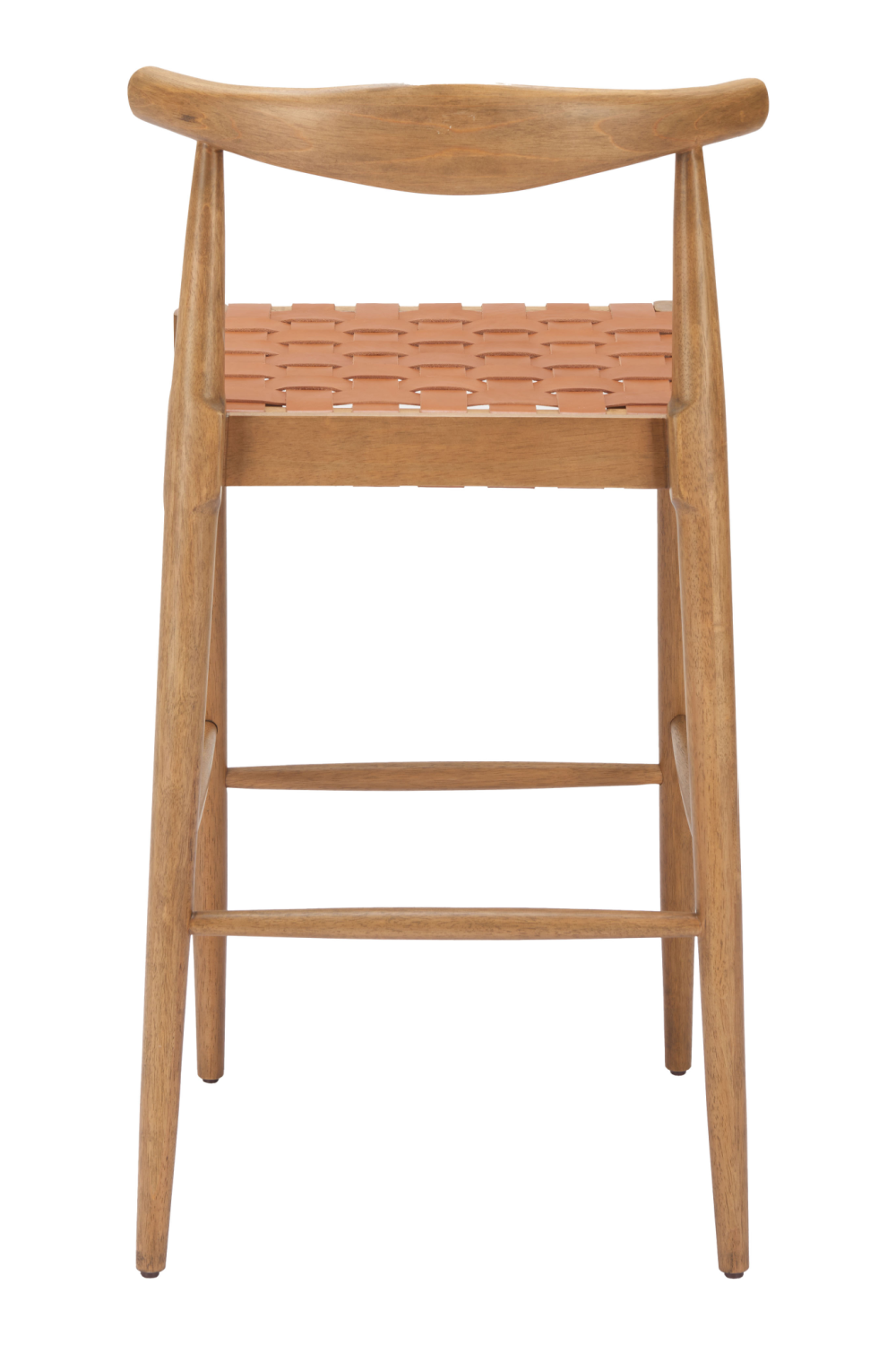   Tan Woven Leather Bar Stool | Oroa.com