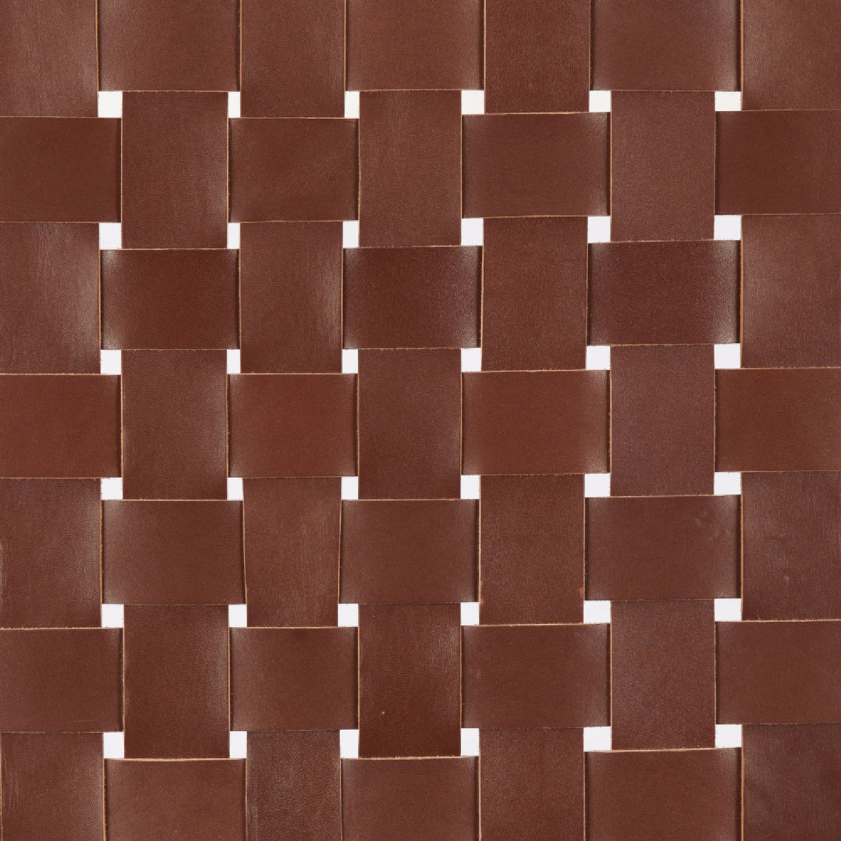   Brown Woven Leather Bench | Oroa.com
