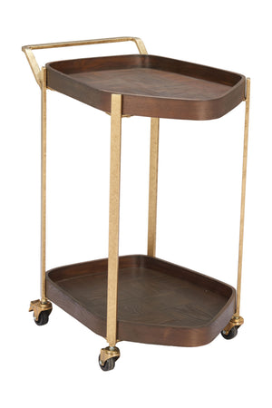   Walnut Veneer Bar Cart | Oroa.com