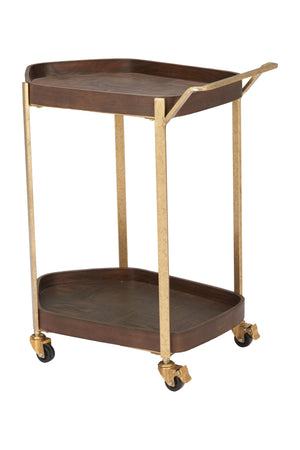   Walnut Veneer Bar Cart | Oroa.com