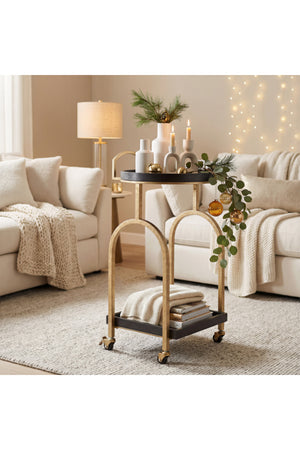   Black Oak Bar Cart | Oroa.com