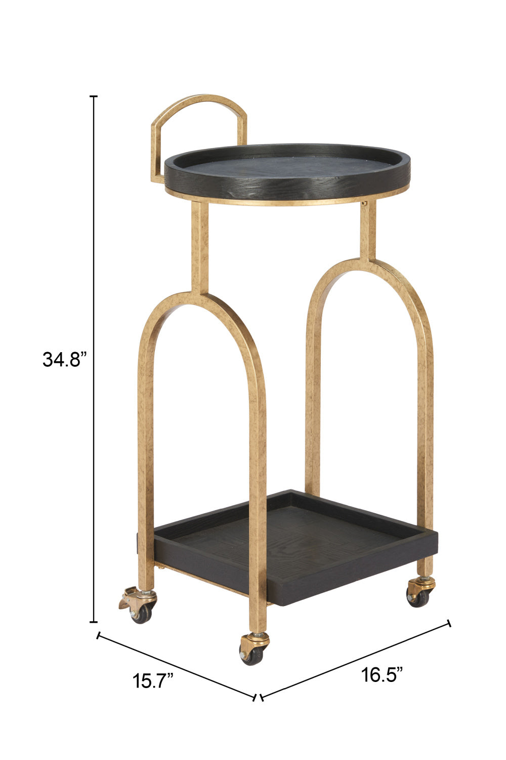   Black Oak Bar Cart | Oroa.com