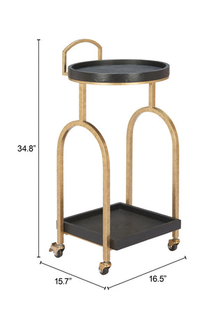   Black Oak Bar Cart | Oroa.com