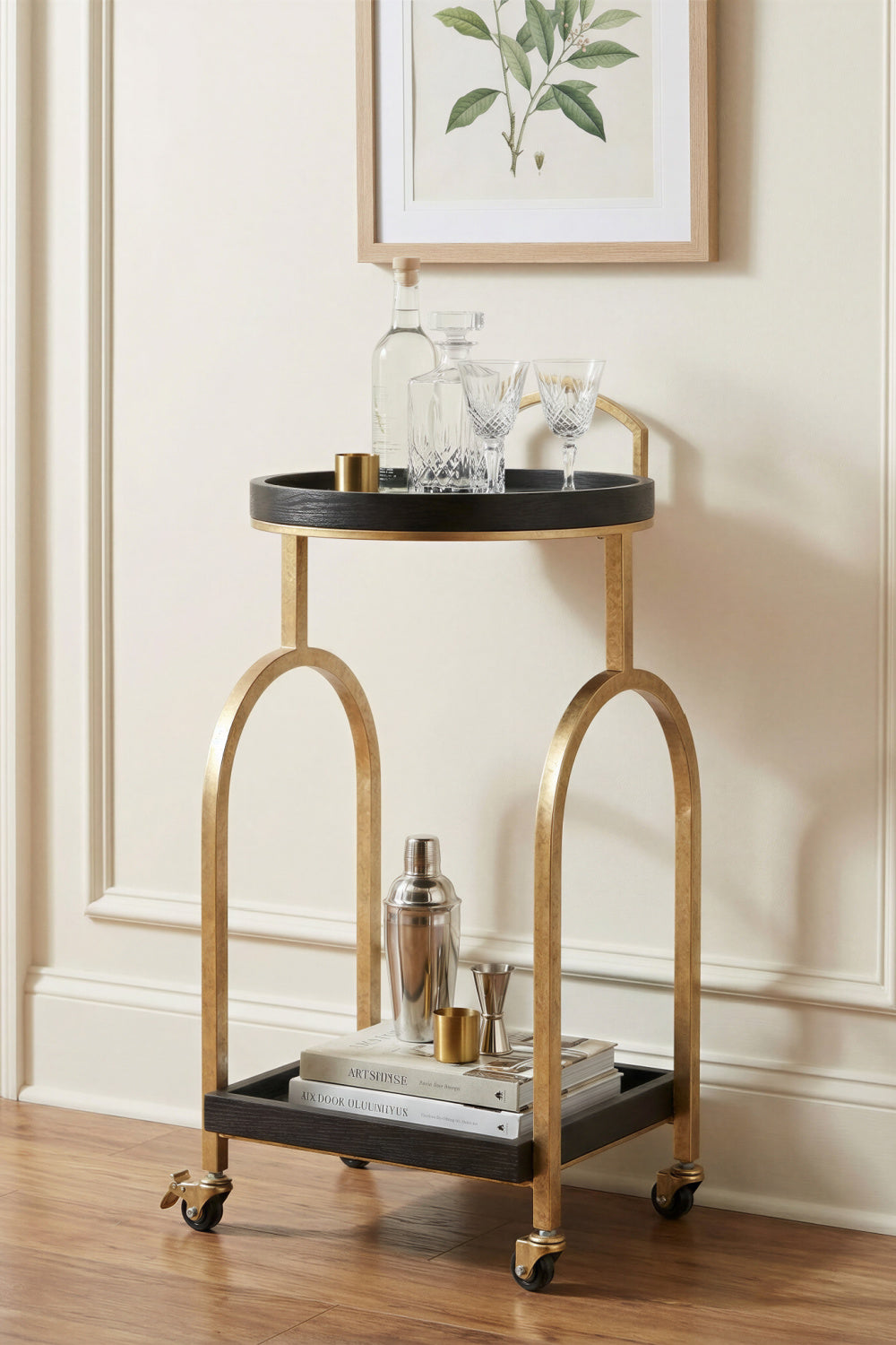  Black Oak Bar Cart | Oroa.com
