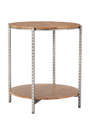   Burl Veneer 2-Layer Side Table | Oroa.com