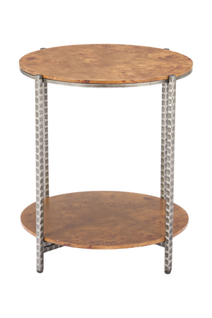   Burl Veneer 2-Layer Side Table | Oroa.com