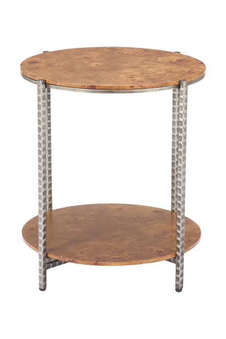   Burl Veneer 2-Layer Side Table | Oroa.com