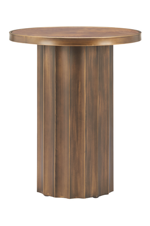   Burl Veneer Round Side Table | Oroa.com