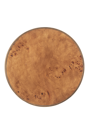   Burl Veneer Round Side Table | Oroa.com