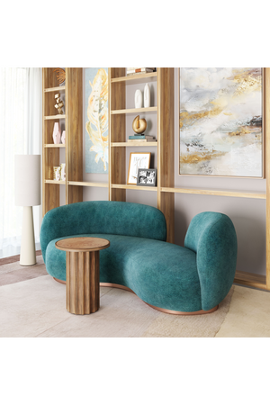  Burl Veneer Round Side Table | Oroa.com