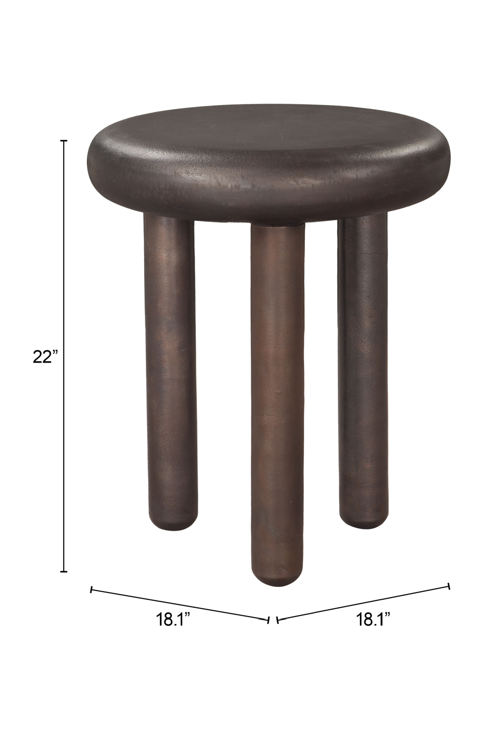   Bronze Round Side Table | Oroa.com