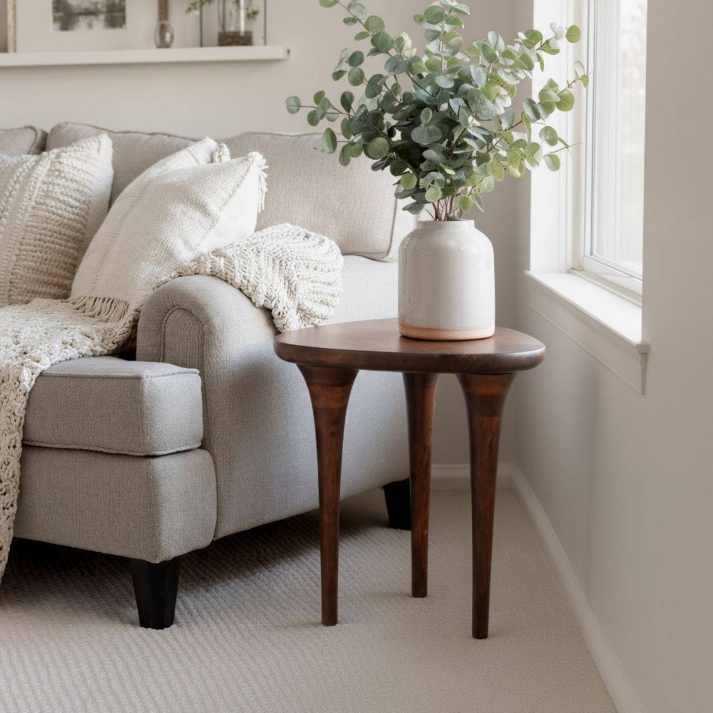   Walnut Finished Side Table | Oroa.com