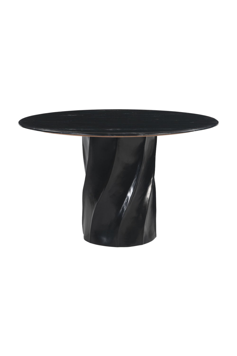   Black Wooden Round Dining Table | Oroa.com