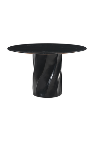   Black Wooden Round Dining Table | Oroa.com