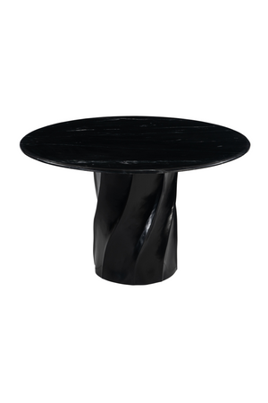   Black Wooden Round Dining Table | Oroa.com