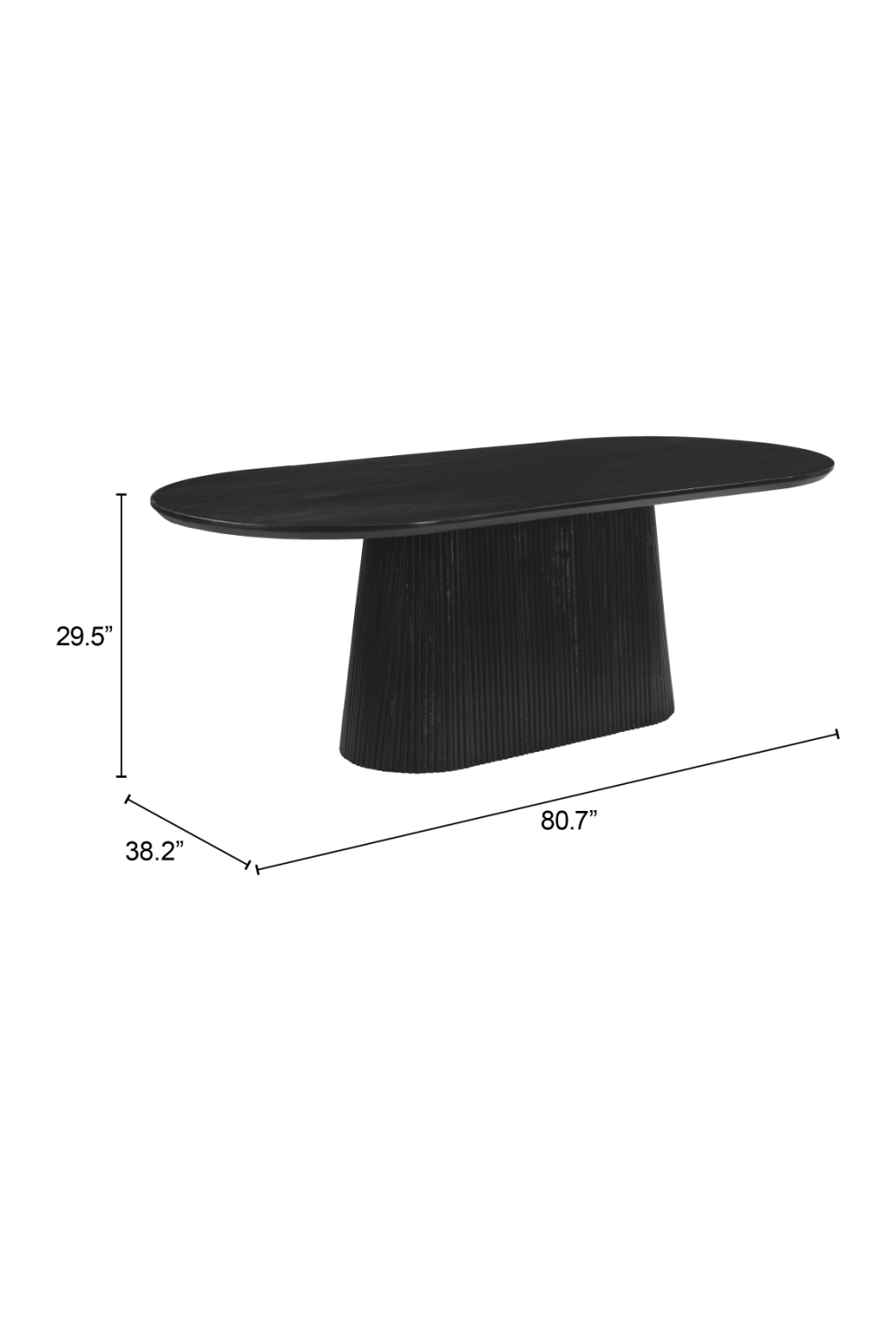   Black Mango Wood Dining Table | Oroa.com