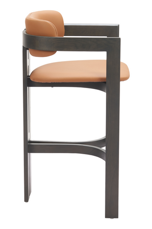   Wood Framed Brown Bar Stool | Oroa.com