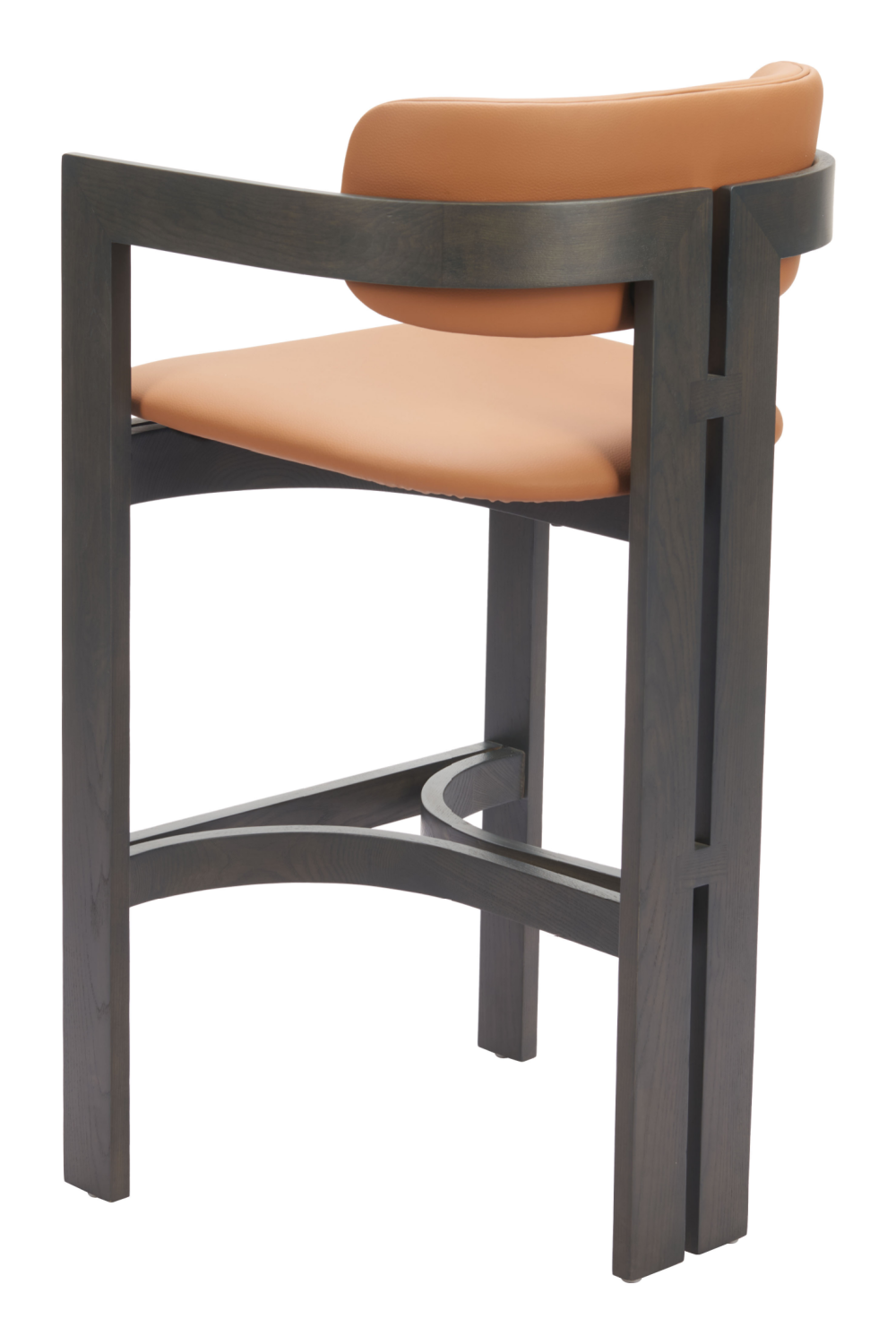   Wood Framed Brown Bar Stool | Oroa.com
