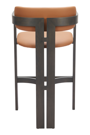   Wood Framed Brown Bar Stool | Oroa.com