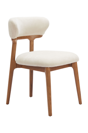   Wood Framed White Dining Chairs (2) | Oroa.com