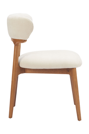   Wood Framed White Dining Chairs (2) | Oroa.com