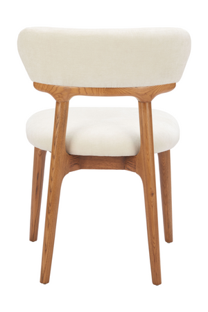   Wood Framed White Dining Chairs (2) | Oroa.com